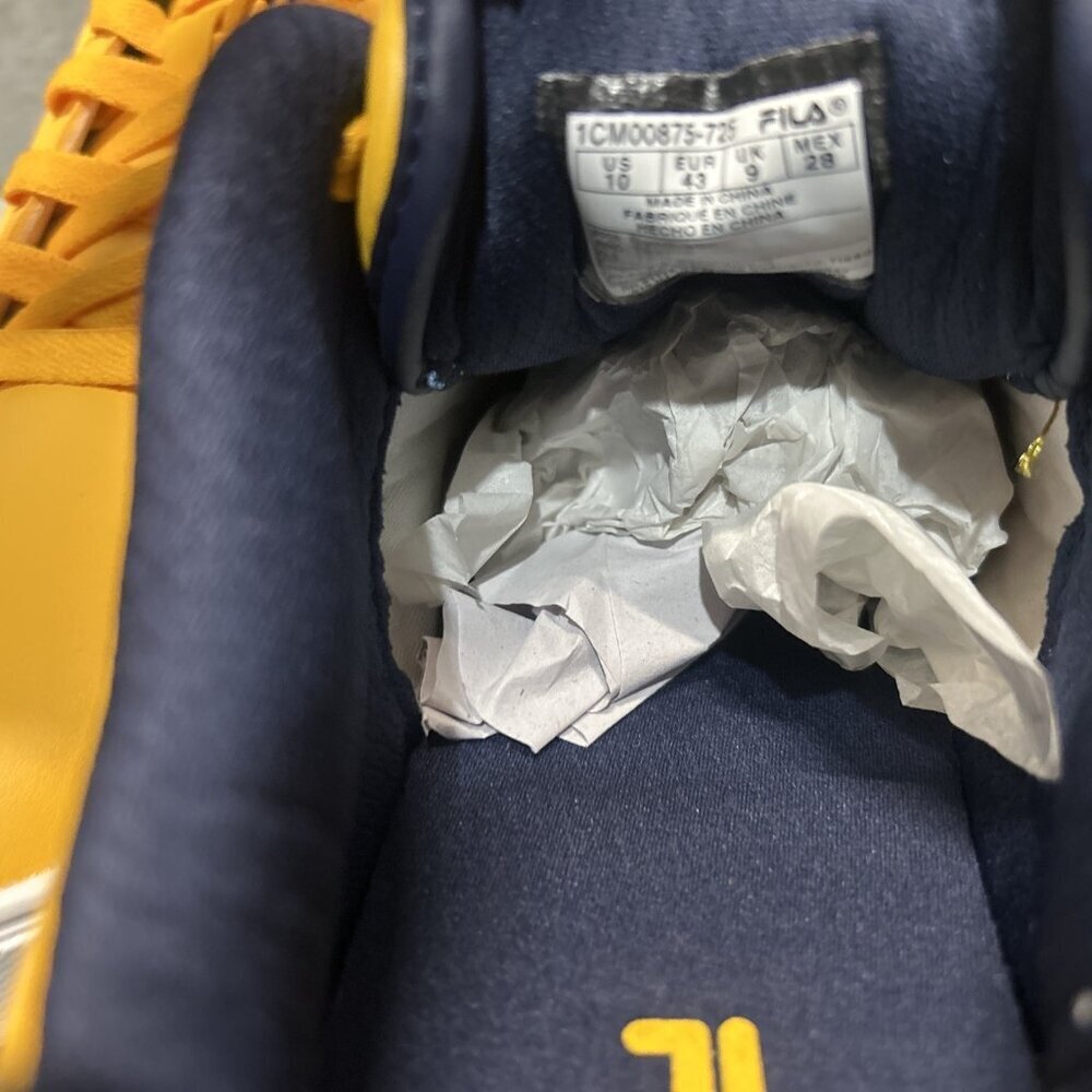 Fila Men’s Low Cut Charleston Casual Sneakers Size 10 Yellow Lace Up - Picture 8 of 9